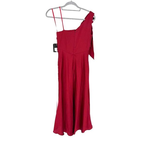 Mac Duggal Ethereal One-Shoulder High-Low Column Dress in Red – Size 0 NWT! - Picture 5 of 8